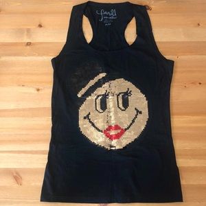 Vintage Forever 21 Sequin Smiley Tank Size M NWOT